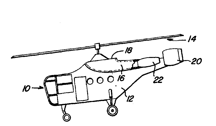 Vintage patent line drawing of a helicopter — Publicide's rush delivery mascot