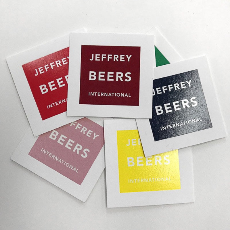 Color block business cards in six colorways