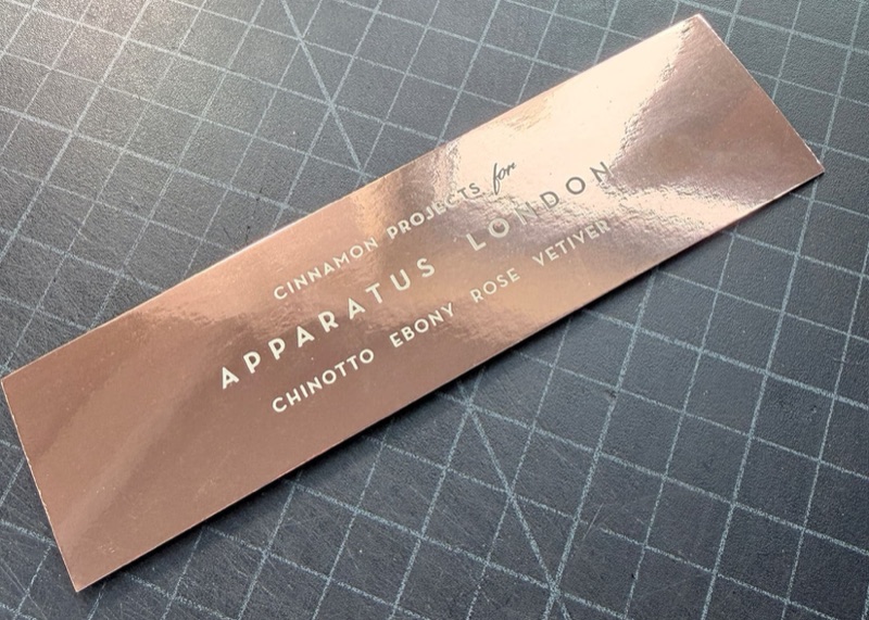 Copper mirror card with tonal foil