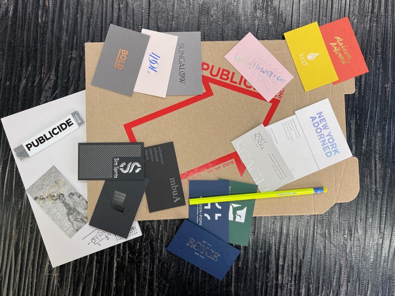 Custom sample pack mailer filled with printed samples