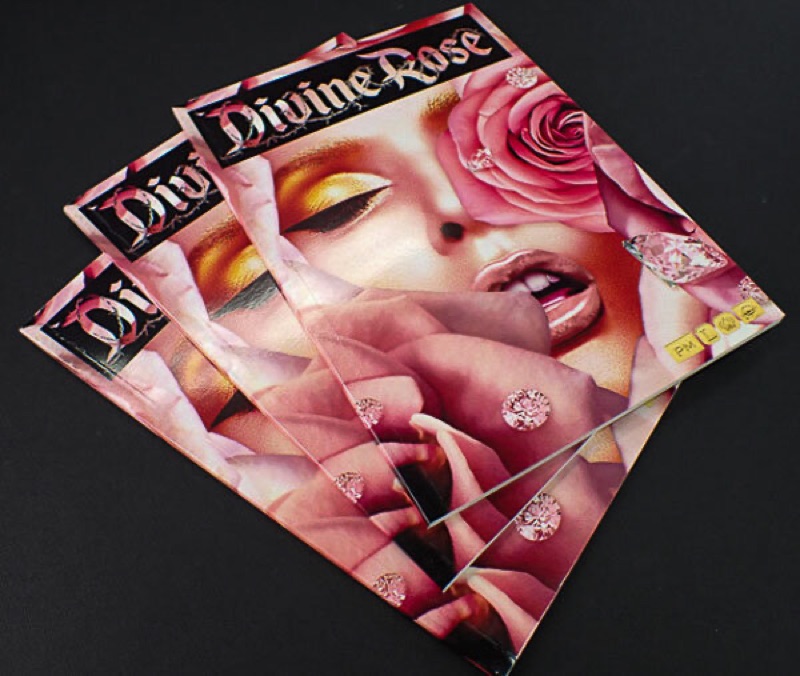 Divine Rose magazine covers in saturated full color