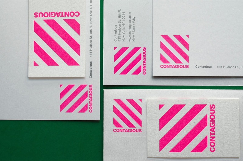 Fluorescent hot pink offset letterhead