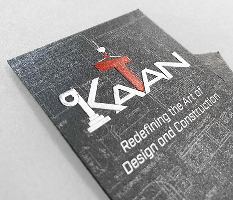 Halftone blueprint texture on black metallic card