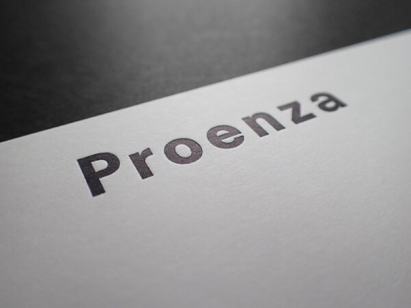 Letterpress letterhead detail on bright white stock