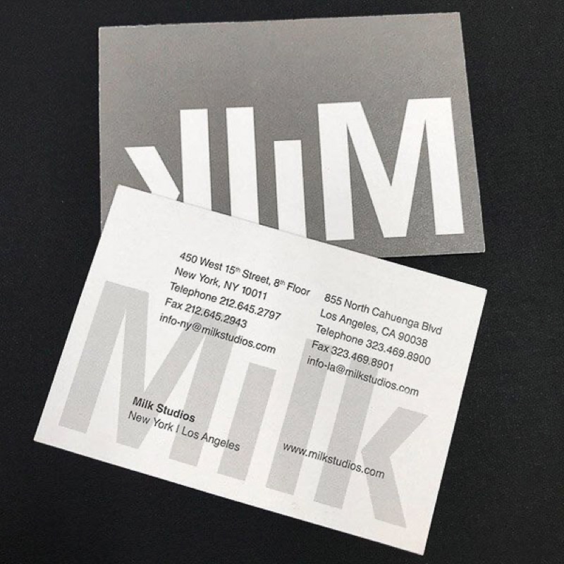 Milk Studios European size offset business cards