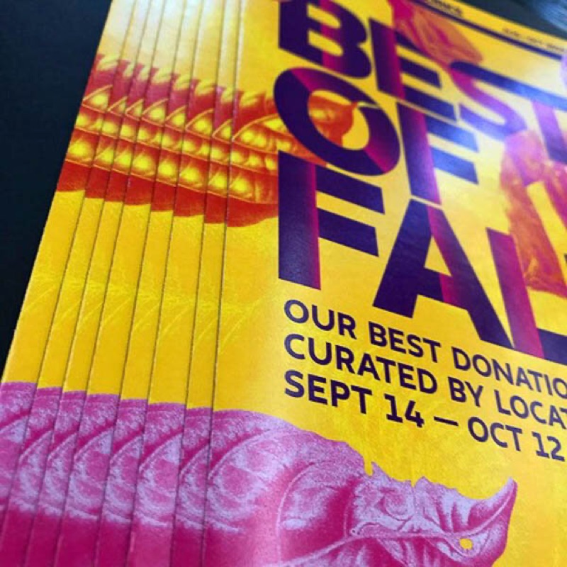 Saturated full color offset brochures fanned out