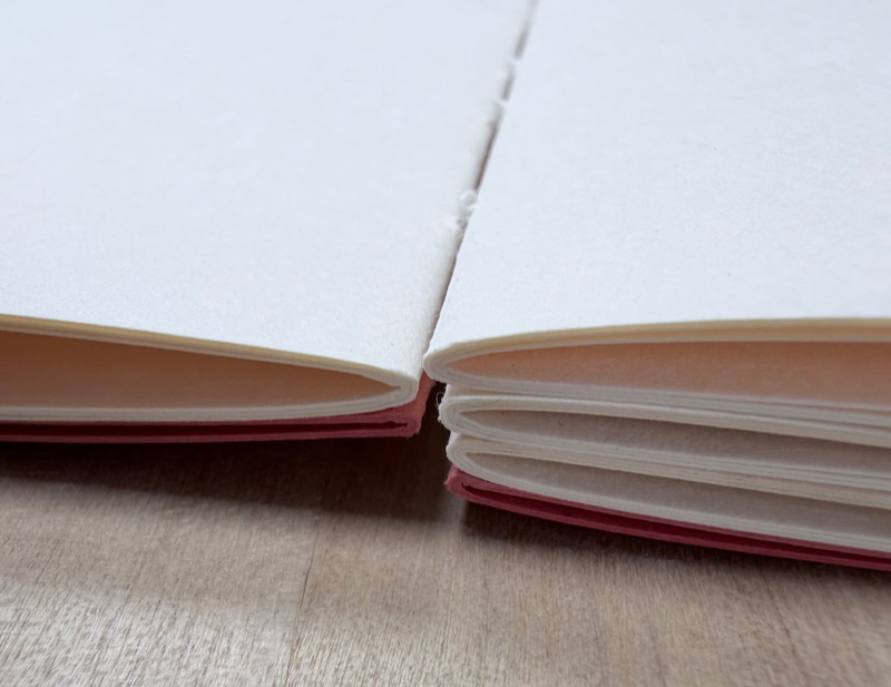 Smyth-sewn book relaxed open flat