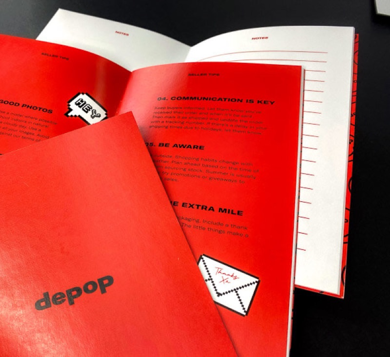 Two-color saddle stitch zine